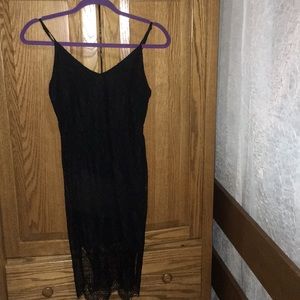 black lace dress